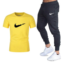 Load image into Gallery viewer, Men's Sets T Shirts+pants Two Pieces Sets Casual Tracksuit Men/Women New Fashion printing suits sportwear Gyms Fitness trousers