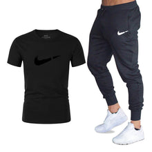 Load image into Gallery viewer, Men's Sets T Shirts+pants Two Pieces Sets Casual Tracksuit Men/Women New Fashion printing suits sportwear Gyms Fitness trousers