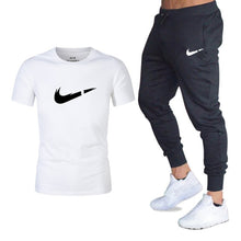 Load image into Gallery viewer, Men's Sets T Shirts+pants Two Pieces Sets Casual Tracksuit Men/Women New Fashion printing suits sportwear Gyms Fitness trousers