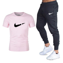 Load image into Gallery viewer, Men's Sets T Shirts+pants Two Pieces Sets Casual Tracksuit Men/Women New Fashion printing suits sportwear Gyms Fitness trousers