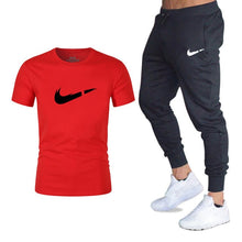 Load image into Gallery viewer, Men's Sets T Shirts+pants Two Pieces Sets Casual Tracksuit Men/Women New Fashion printing suits sportwear Gyms Fitness trousers