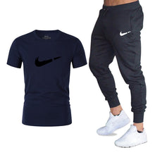 Load image into Gallery viewer, Men's Sets T Shirts+pants Two Pieces Sets Casual Tracksuit Men/Women New Fashion printing suits sportwear Gyms Fitness trousers