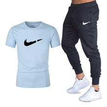 Load image into Gallery viewer, Men's Sets T Shirts+pants Two Pieces Sets Casual Tracksuit Men/Women New Fashion printing suits sportwear Gyms Fitness trousers
