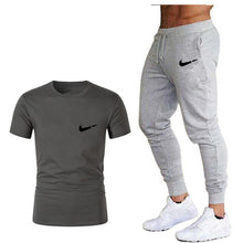 Load image into Gallery viewer, Men's Sets T Shirts+pants Two Pieces Sets Casual Tracksuit Men/Women New Fashion printing suits sportwear Gyms Fitness trousers