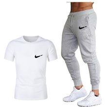 Load image into Gallery viewer, Men's Sets T Shirts+pants Two Pieces Sets Casual Tracksuit Men/Women New Fashion printing suits sportwear Gyms Fitness trousers