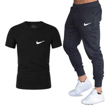 Load image into Gallery viewer, Men's Sets T Shirts+pants Two Pieces Sets Casual Tracksuit Men/Women New Fashion printing suits sportwear Gyms Fitness trousers
